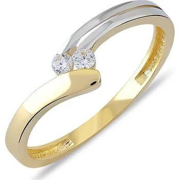 Prsten Lillian Vassago Jemný prsten z kombinovaného zlata LLV06-GR058 Velikost prstenu: 62