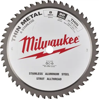 Pilový kotouč Milwaukee Pilový kotouč na kov 203/15,87/50z.