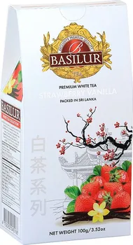 Čaj BASILUR Premium White Tea Strawberry Vanilla 100 g