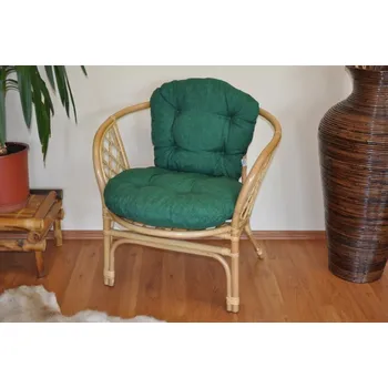 Podsedák Axin Trading s.r.o. Polstr na křeslo Bahama tmavě zelený melír