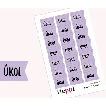 samolepka Fleppi Samolepky Školní - úkol Barva samolepek: pastelově fialová