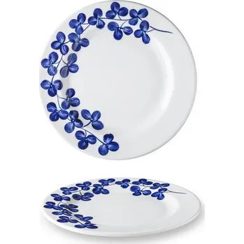 Talíř G.Benedikt 1882, Karlovy Vary Porcelánový mělký talíř Indigo, ruční malba dekor č. 3 - 24 cm