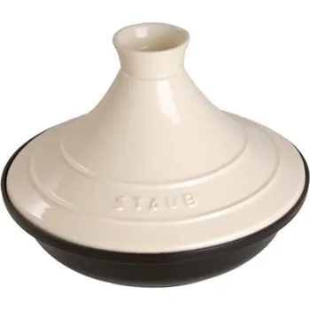 Hrnec Tajine litinový hrnec krémový 20 cm - STAUB (Tajine 20 cm/0,6 l černá/krémová - STAUB)