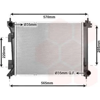 Chladič motoru Chladič, chlazení motoru VAN WEZEL 82012739