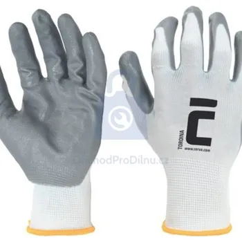 Pracovní rukavice Rukavice z PES máčené v nitrilu TORDINA, CERVA vel. 11 - hobby balení, balení 1 pár