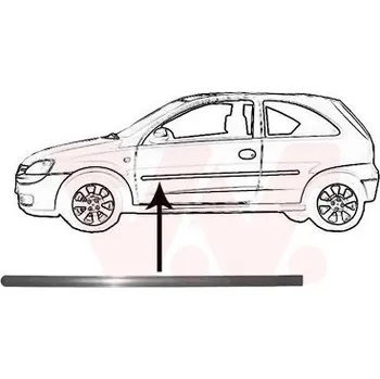 Lišta karosérie Ozdobná / ochranná lišta, dveře VAN WEZEL 3777427