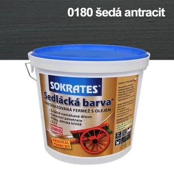 Lak na dřevo SOKRATES Sedlácká barva 0180 šedá antracit 5 kg