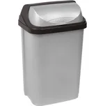 KEEEPER Odpadkový koš s houpacím víkem - RASMUS Objem: 25 l, Barva: stříbrná