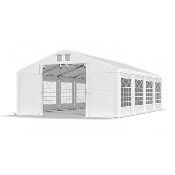 Zahradní stan Párty stan 5x20x4m střecha PVC 560g/m2 boky PVC 500g/m2 konstrukce ZIMA PLUS Bílá Bílá Bílá