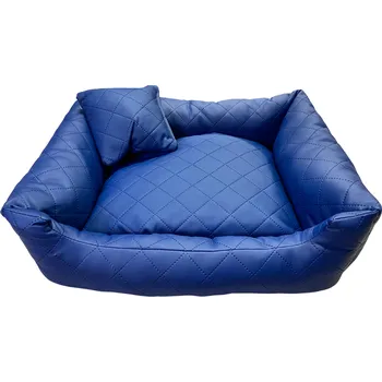 Pelíšek pro psa LUXDIAMOND obdélníkový pelech pro psa, modrý - 55 cm x 45 cm