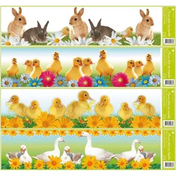 Okenní dekorace Velikonoční fólie na okno 64x15cm