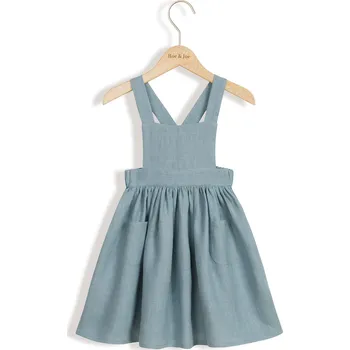 Dívčí šaty Roe Joe Roe&Joe Lněné šaty No3 - modrozelené Velikost: 98 / 3 roky