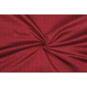 Brokát geometrický, červeno-černý, sartor.cz