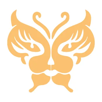 Samolepící dekorace Motýl 016 kočičí obličej (08 - béžová) SAMOLEPKA NA AUTO, NÁLEPKA, FÓLIE, POLEP, TUNING, VLASTNÍ TEXT, TISK, AUTOSAMOLEPKY.cz, POLEPY, OBRÁZEK, LOGO, 3D STICKERS