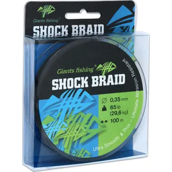 GIANTS FISHING SPLÉTANÁ ŠŇŮRA SHOCK BRAID GREEN 100M 0,29 mm