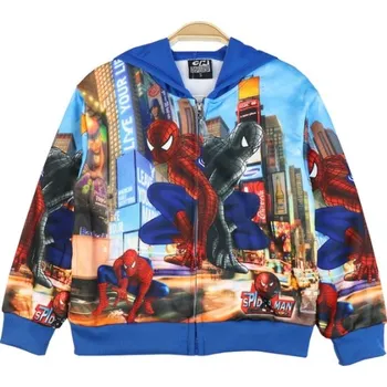 Chlapecký svetr Spiderman Chlapecká mikina na zip SPIDERMAN, s kapucí Barva: modrá, Velikost: M (4 roky)