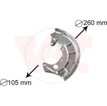 Brzdový kotouč Ochranný plech proti rozstřikování, brzdový kotouč ACI 5880371