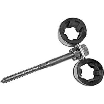 Dvojobjímka s vrutem 2x18 mm