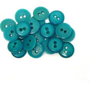 Knoflík GU186, Plastový knoflík, modrý, 13 mm / 1 kus