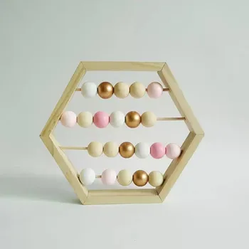 Dětské počítadlo Dřevěné počítadlo pro každou princeznu, WHITE ORCHID