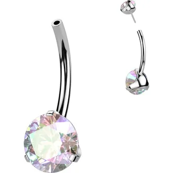 Šperk Šperky4U PUSH IN piercingu do pupíku TITAN - TIT1273-AB