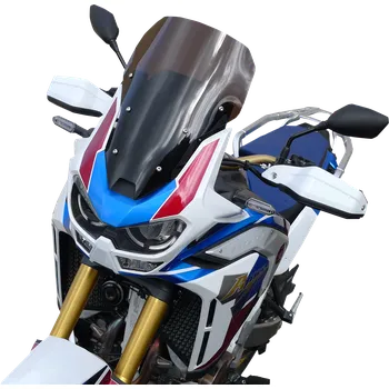 Plexi na motocykl BULLSTER pro HONDA CRF1100 A Twin rok 2020-2021 kouřově černé, výška 41,5 cm (Přední skla / čelní skla motocyklu - jsou vyrobena z vysoce kvalitního PMMA)