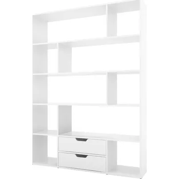 Knihovna Regál/knihovna CARUSO bílá moderní