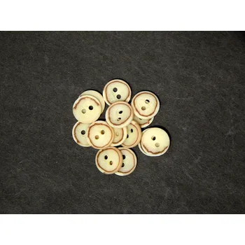 Knoflík GU179, Plastový knoflík, žlutohnědý, 13 mm / 1 kus