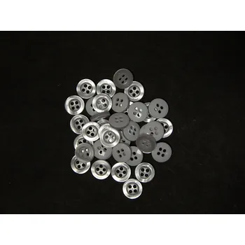 Knoflík GU175, Plastový knoflík, bílý, 11 mm / 1 kus