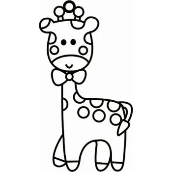 Závěsná sklíčka k vybarvení barvami na sklo cca 8 cm - 34. ŽIRAFA