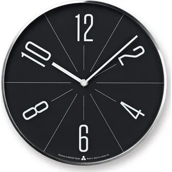 Hodiny Lemnos, Nástěnné hodiny Awa Gugu stříbrný rám černé - Formadore