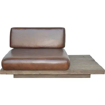 Pohovka Modulový díl sedačky DT66G - kovová záda Kůže: Shitake