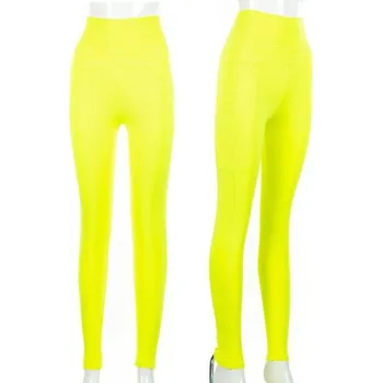 Dámské legíny Dámske legíny Crussis neon yellow XL