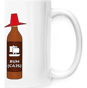 Hrnek malý bílý s potiskem Rumcajs