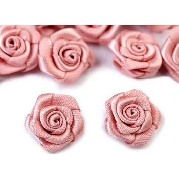 Galanterie Saténová růžička 15mm starorůžová (Saténová růžička starorůžová)