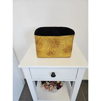 Úložný box Ebbie Úložný košík - ZLATO OKROVÝ