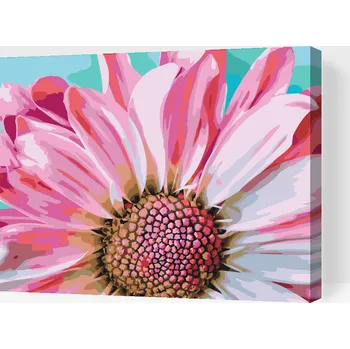 Malování podle čísel - Jemná růžová květina Velikost: 30x40cm, Rámování: Pouze srolované plátno