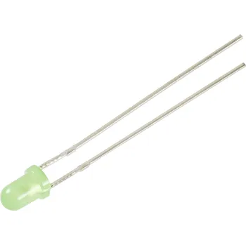 Dioda TRU COMPONENTS LED s vývody zelená kulatý 3 mm 1560 mcd 30 ° 12 mA 5 V