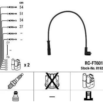 Zapalovací kabel Sada kabelů pro zapalování NGK 8192