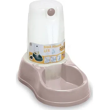 Dávkovač krmiva Zásobník na vodu s miskou 1,5 l pudr. růžová