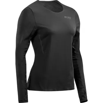 Běžecké oblečení CEP dámské běžecké tričko s dlouhým rukávem - černé Velikost textilu: M