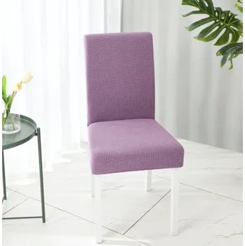 Potah na židli Elastické potahy na jídelní židli voděodolné jednobarevné 45x55 cm Barva: Fialová