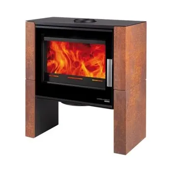 Krbová kamna Haas+Sohn Premium Dale - kachle zrzavá patina