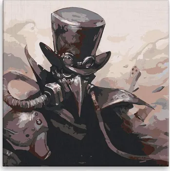 Malování podle čísel - Vraní muž - 40x40 cm, bez dřevěného rámu - CZ výroba