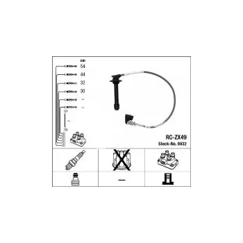Zapalovací kabel Sada kabelů pro zapalování NGK RC-ZX49 - MAZDA, TOYOTA