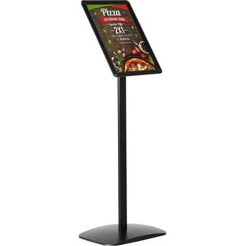 Kancelářský nábytek Stojan na noze - Decor Menuboard A4 - Oblý roh - Černý