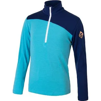 Dětské termo spodní prádlo SENSOR MERINO EXTREME dětské triko dl.rukáv zip modrá/tm.modrá Velikost: 130