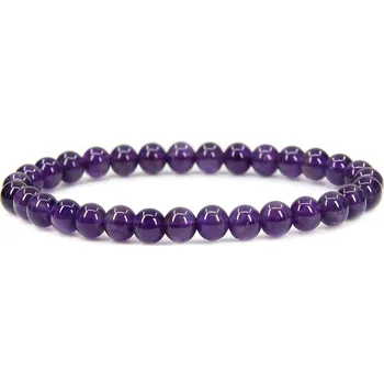Náramek NUBIS® Korálkový náramek ametyst - KN309
