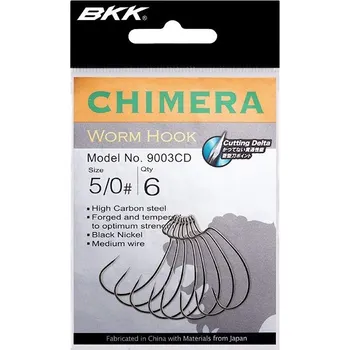 Rybářský háček BKK BKK: Offsetový háček Chimera CD Velikost 3/0 6ks