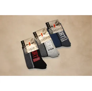 Dívčí oblečení 23-25 dětské froté ponožky Design Socks 3 Barva: šedá